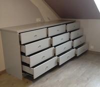 commode avec 12 tiroirs en sortie totale