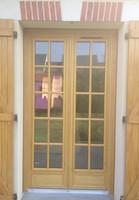 porte fenêtre en bois pose en rénovation ( dans le bâtit existant )